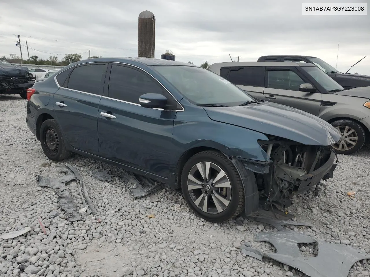 2016 Nissan Sentra S VIN: 3N1AB7AP3GY223008 Lot: 80370374