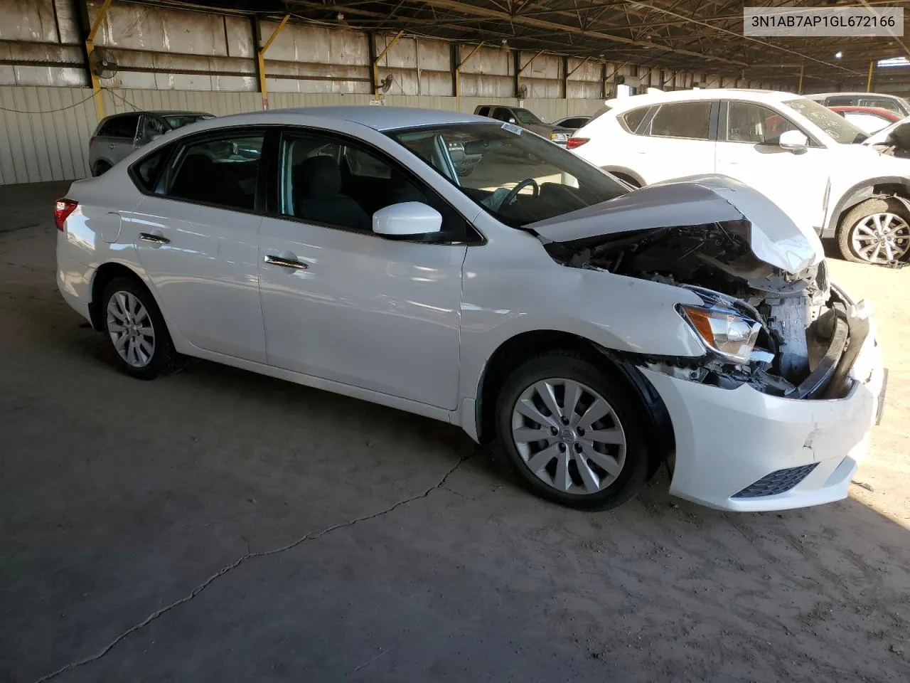 2016 Nissan Sentra S VIN: 3N1AB7AP1GL672166 Lot: 80393034