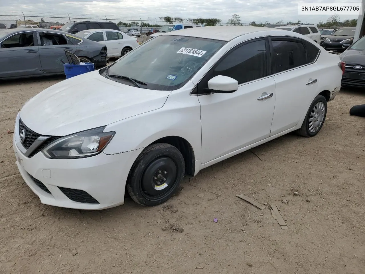 2016 Nissan Sentra S VIN: 3N1AB7AP8GL677705 Lot: 81183844