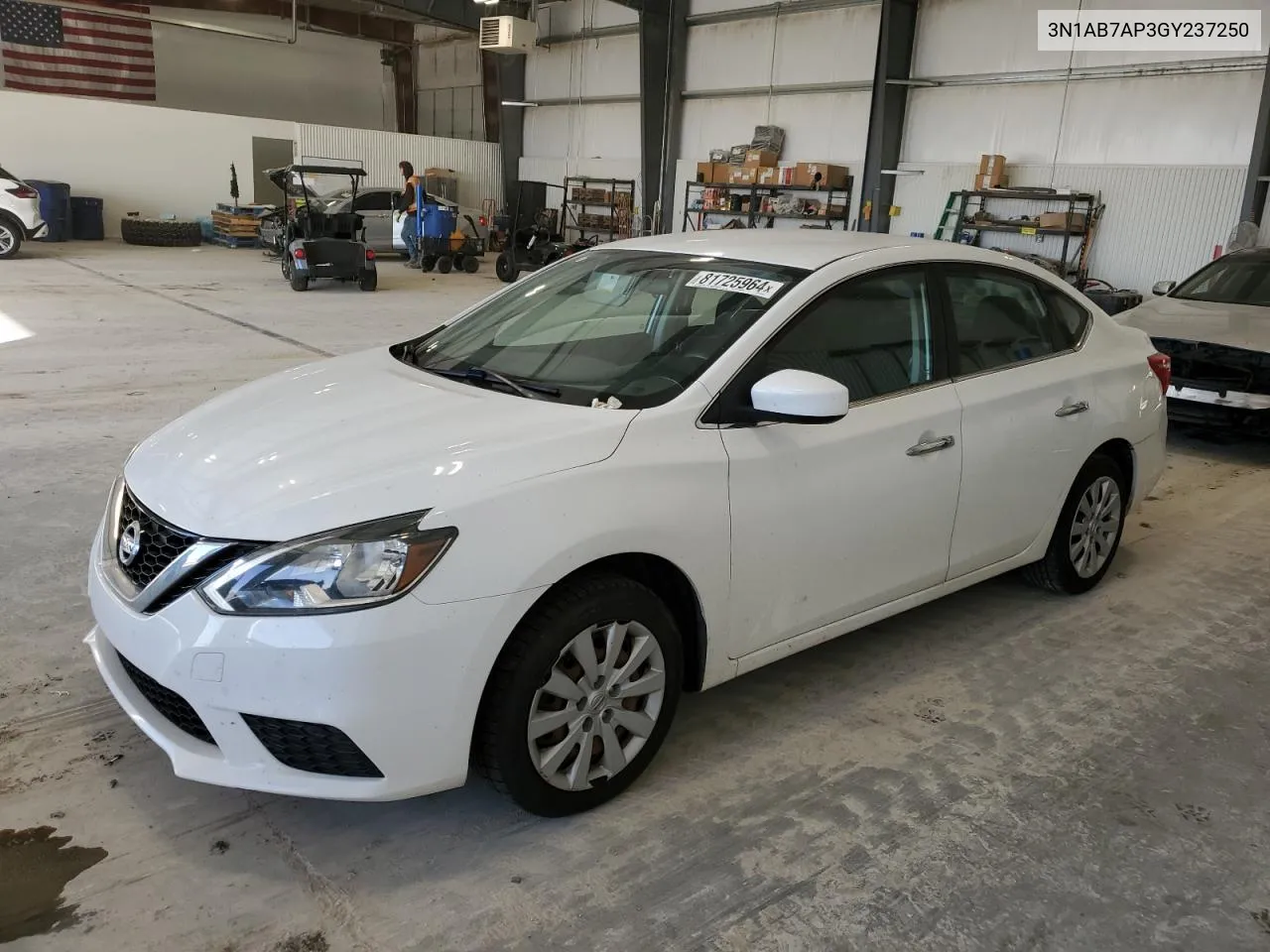 2016 Nissan Sentra S VIN: 3N1AB7AP3GY237250 Lot: 81725964