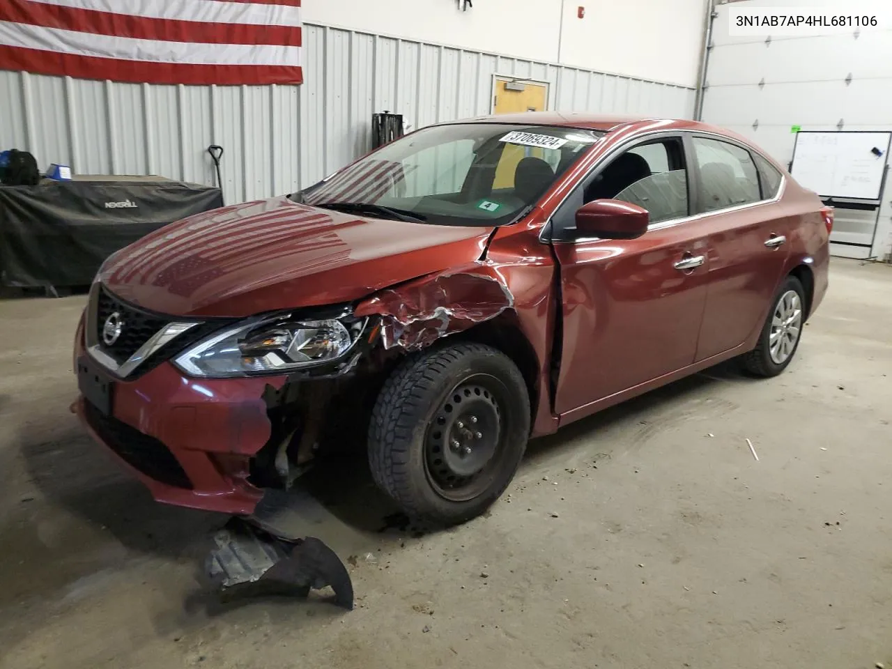 2017 Nissan Sentra S VIN: 3N1AB7AP4HL681106 Lot: 37069324