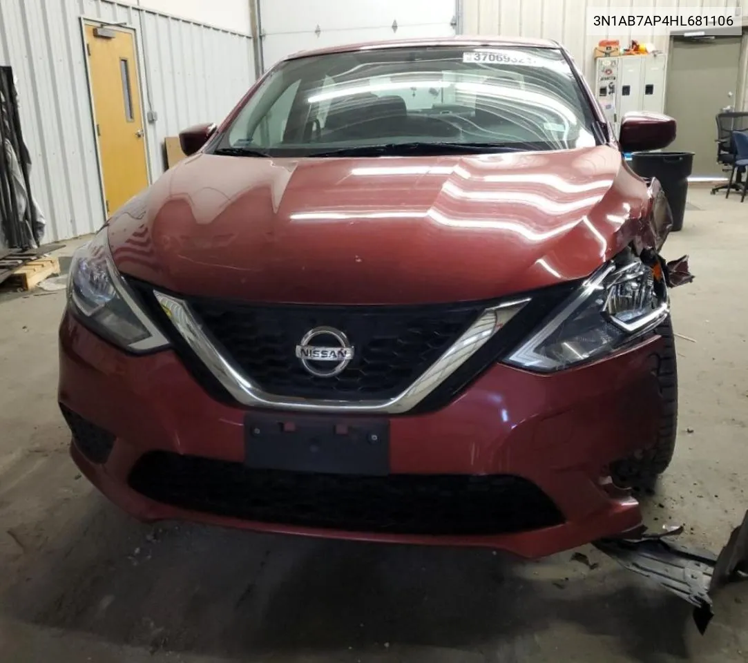 2017 Nissan Sentra S VIN: 3N1AB7AP4HL681106 Lot: 37069324