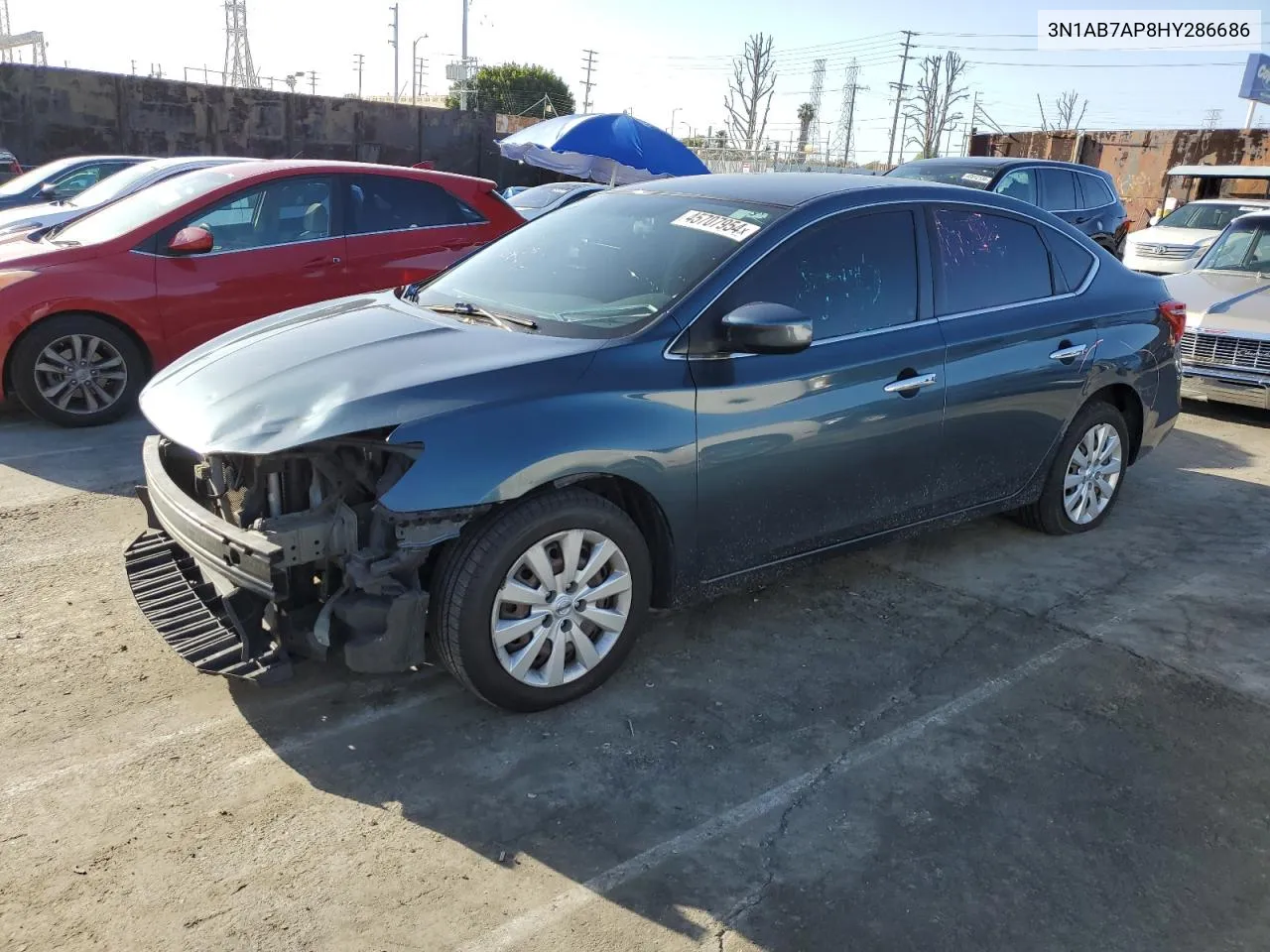 2017 Nissan Sentra S VIN: 3N1AB7AP8HY286686 Lot: 45707954