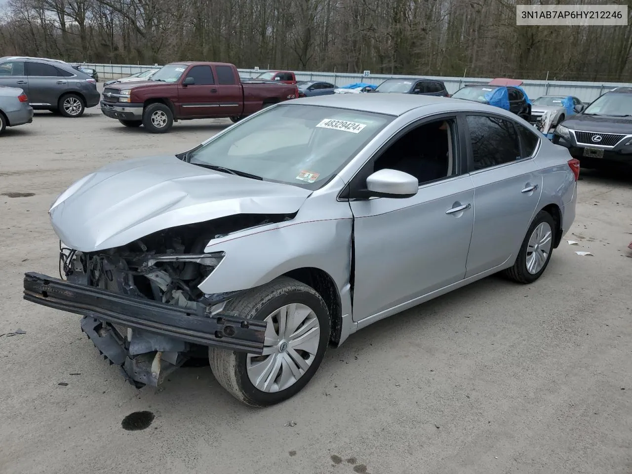 2017 Nissan Sentra S VIN: 3N1AB7AP6HY212246 Lot: 48329424