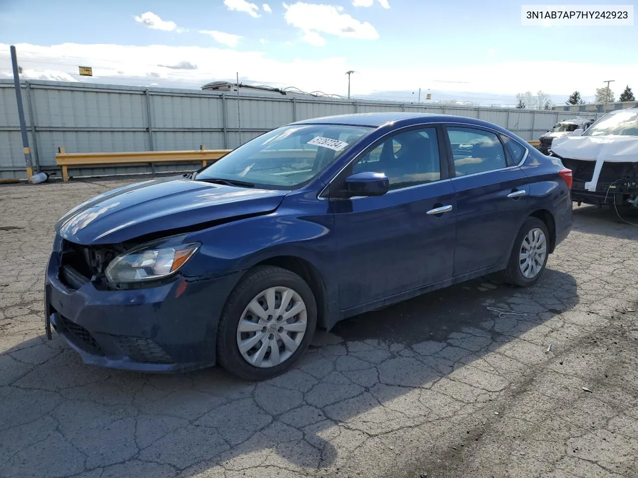 2017 Nissan Sentra S VIN: 3N1AB7AP7HY242923 Lot: 51287234