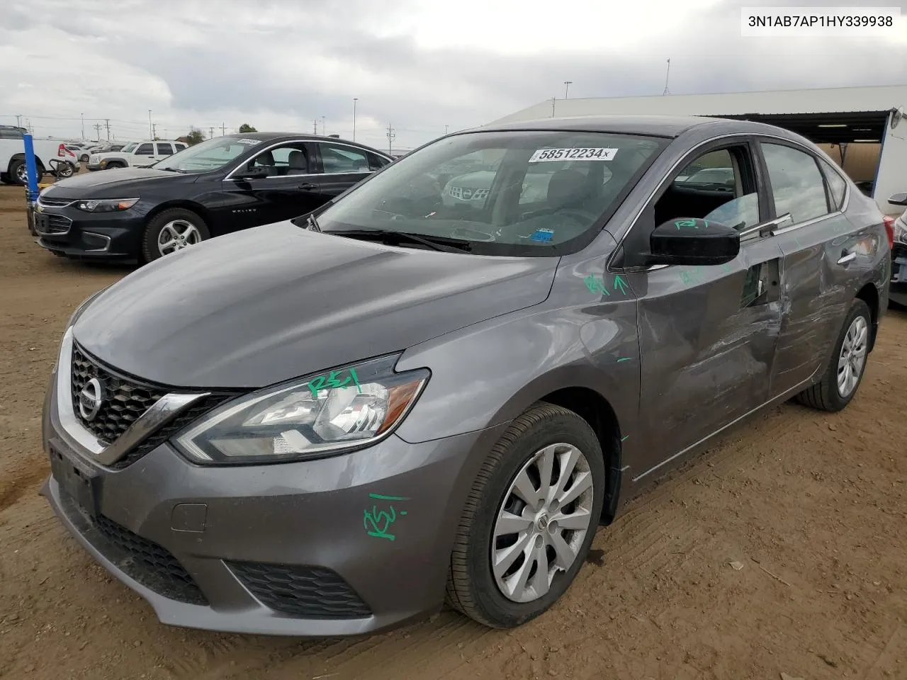 2017 Nissan Sentra S VIN: 3N1AB7AP1HY339938 Lot: 58512234