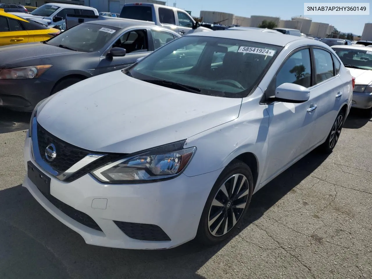 2017 Nissan Sentra S VIN: 3N1AB7AP2HY360149 Lot: 58541924