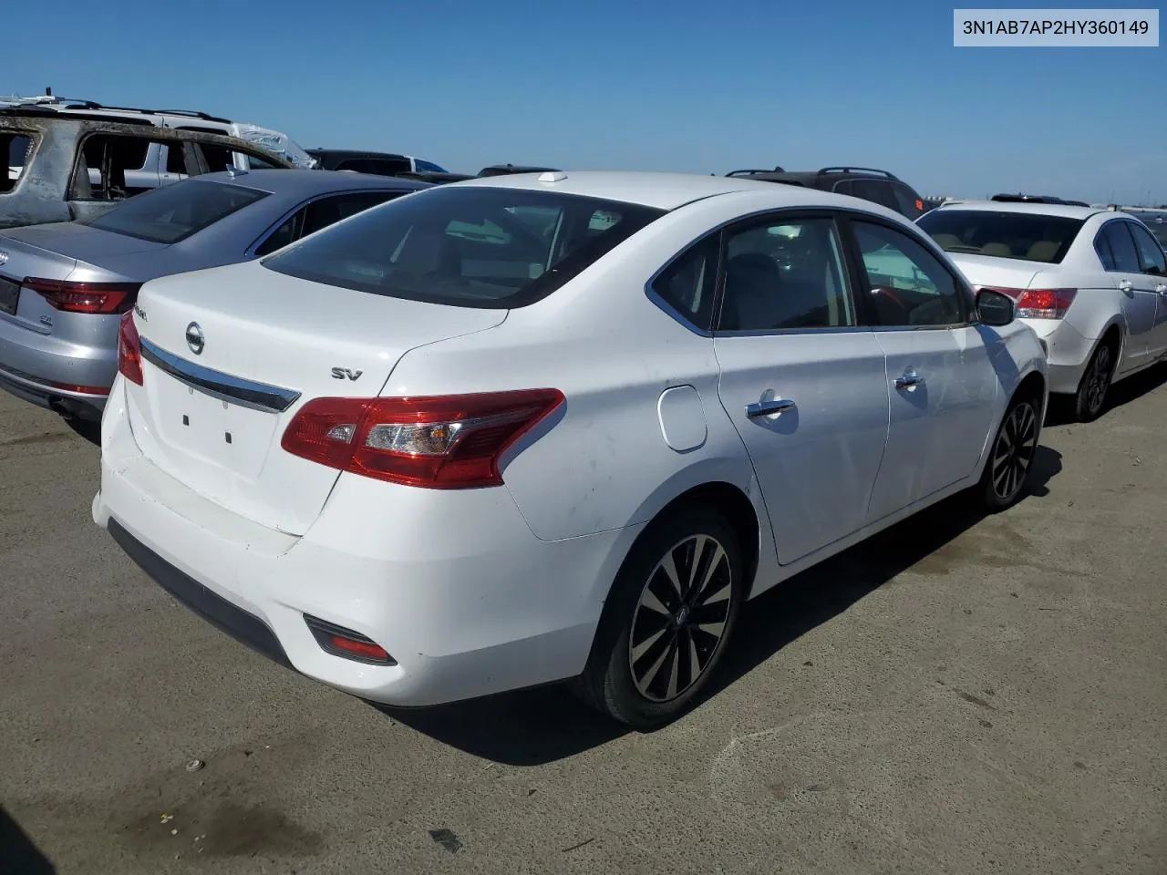 2017 Nissan Sentra S VIN: 3N1AB7AP2HY360149 Lot: 58541924