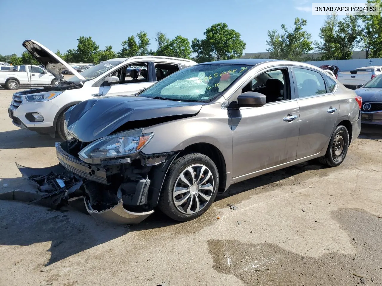 2017 Nissan Sentra S VIN: 3N1AB7AP3HY204153 Lot: 58656094