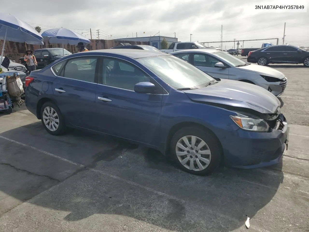 2017 Nissan Sentra S VIN: 3N1AB7AP4HY357849 Lot: 59057434