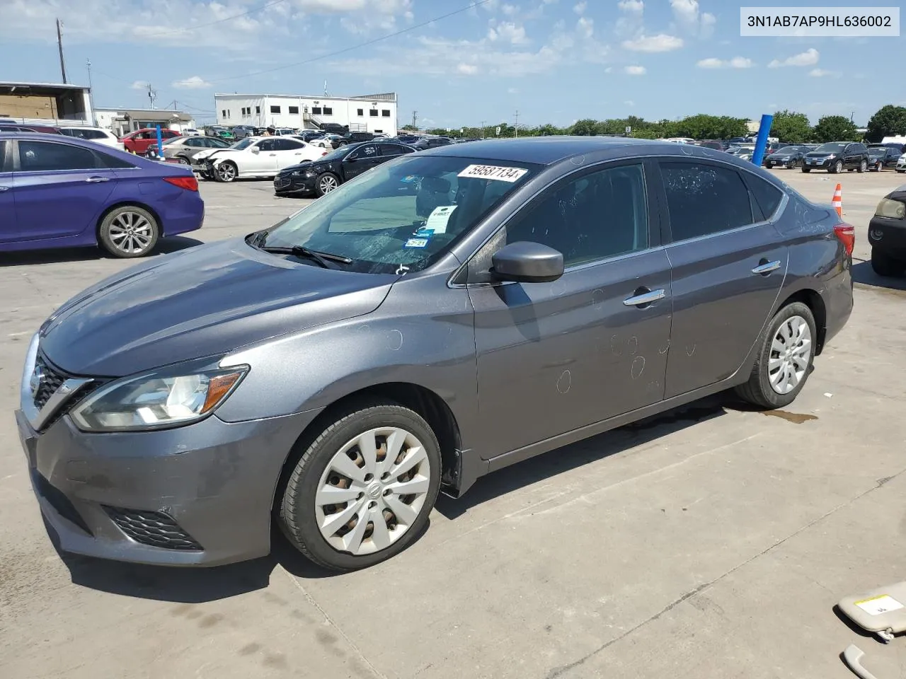 2017 Nissan Sentra S VIN: 3N1AB7AP9HL636002 Lot: 59587134