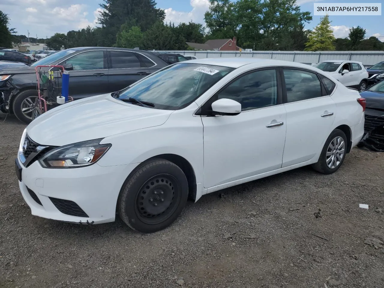 2017 Nissan Sentra S VIN: 3N1AB7AP6HY217558 Lot: 60447794