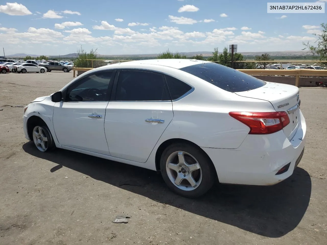 3N1AB7AP2HL672436 2017 Nissan Sentra S