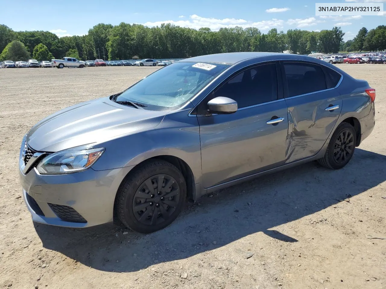 2017 Nissan Sentra S VIN: 3N1AB7AP2HY321125 Lot: 61069114