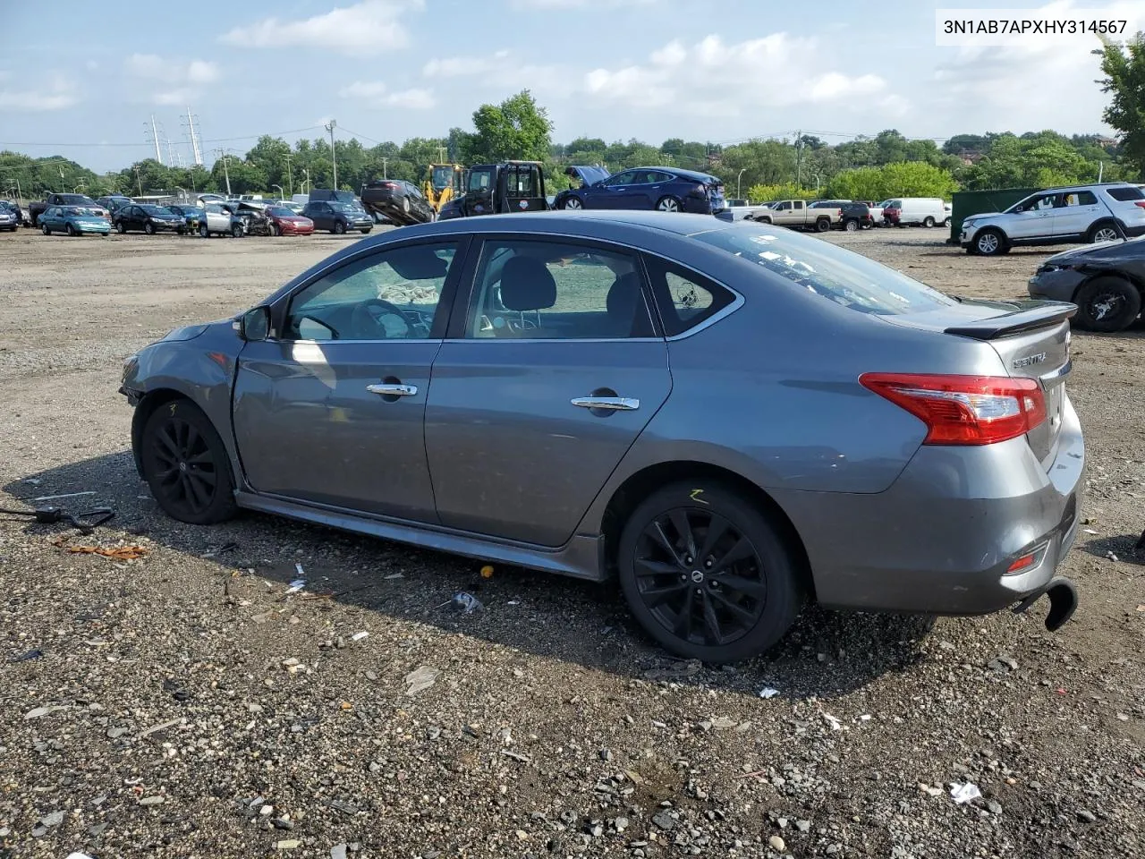 2017 Nissan Sentra S VIN: 3N1AB7APXHY314567 Lot: 62040104