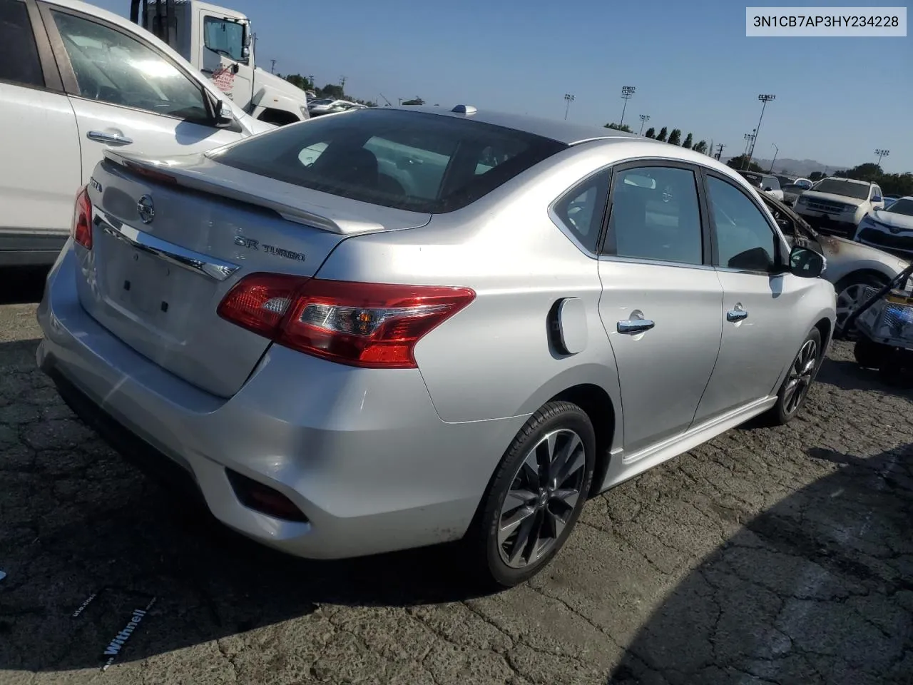 2017 Nissan Sentra Sr Turbo VIN: 3N1CB7AP3HY234228 Lot: 63927364