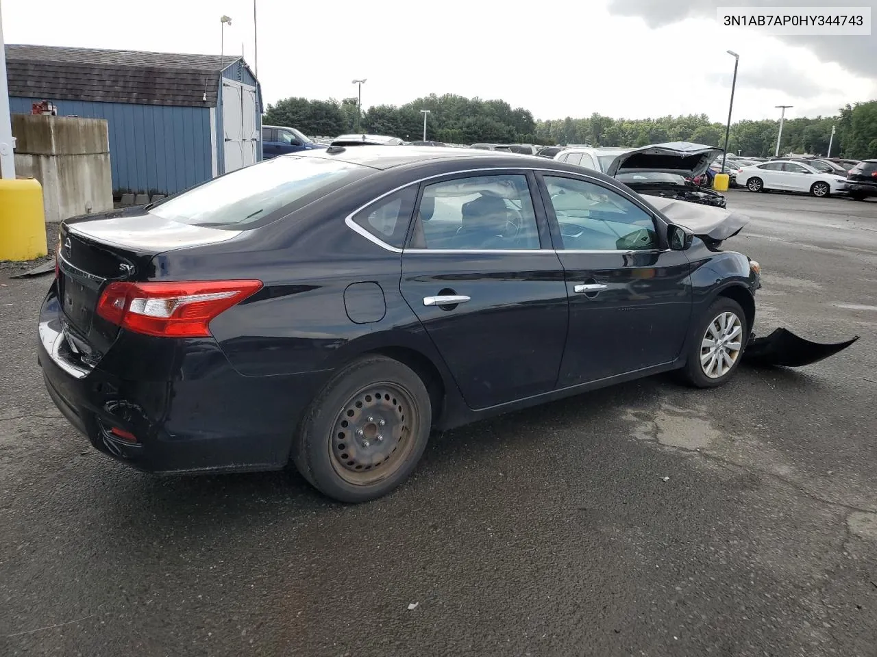 3N1AB7AP0HY344743 2017 Nissan Sentra S