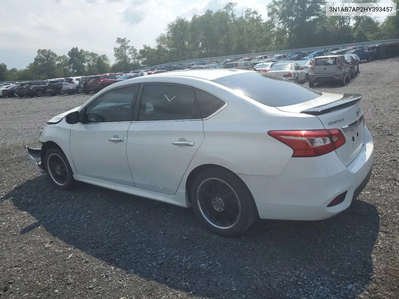 2017 Nissan Sentra S VIN: 3N1AB7AP2HY393457 Lot: 66121254