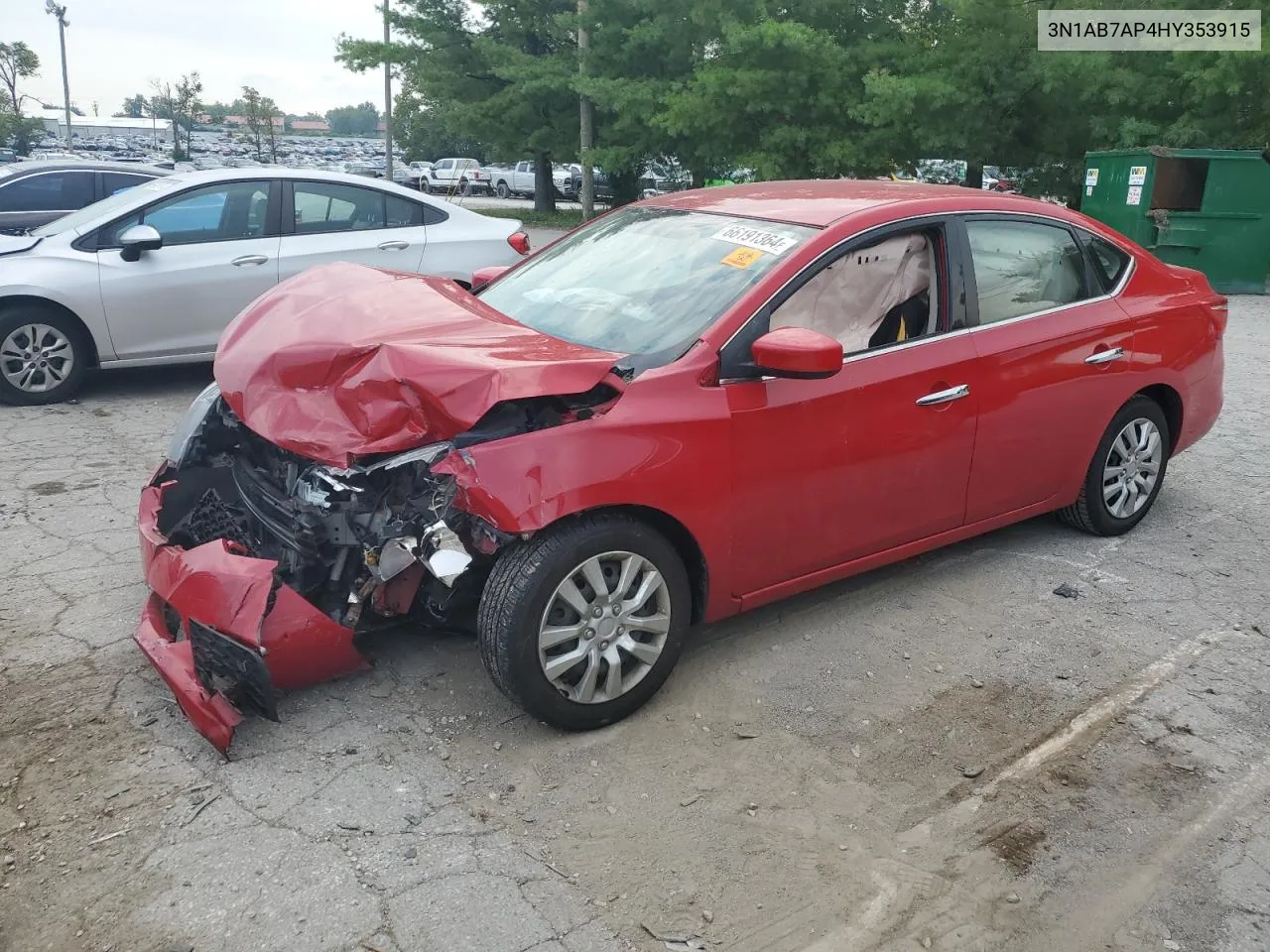 2017 Nissan Sentra S VIN: 3N1AB7AP4HY353915 Lot: 66191364