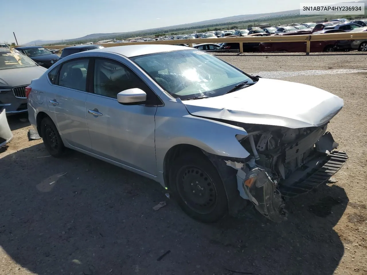 2017 Nissan Sentra S VIN: 3N1AB7AP4HY236934 Lot: 66243854