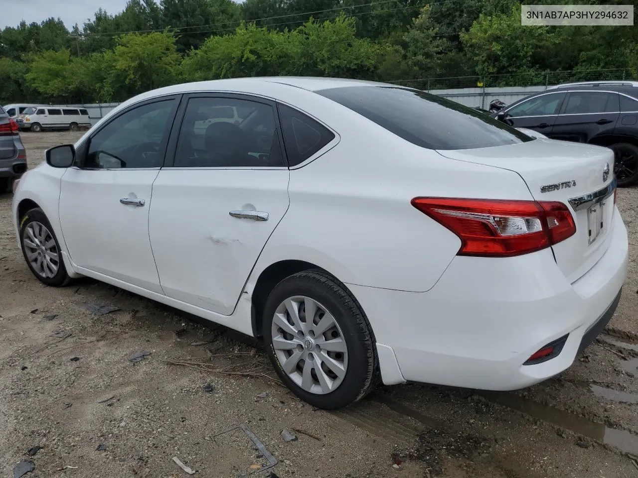 2017 Nissan Sentra S VIN: 3N1AB7AP3HY294632 Lot: 66353654