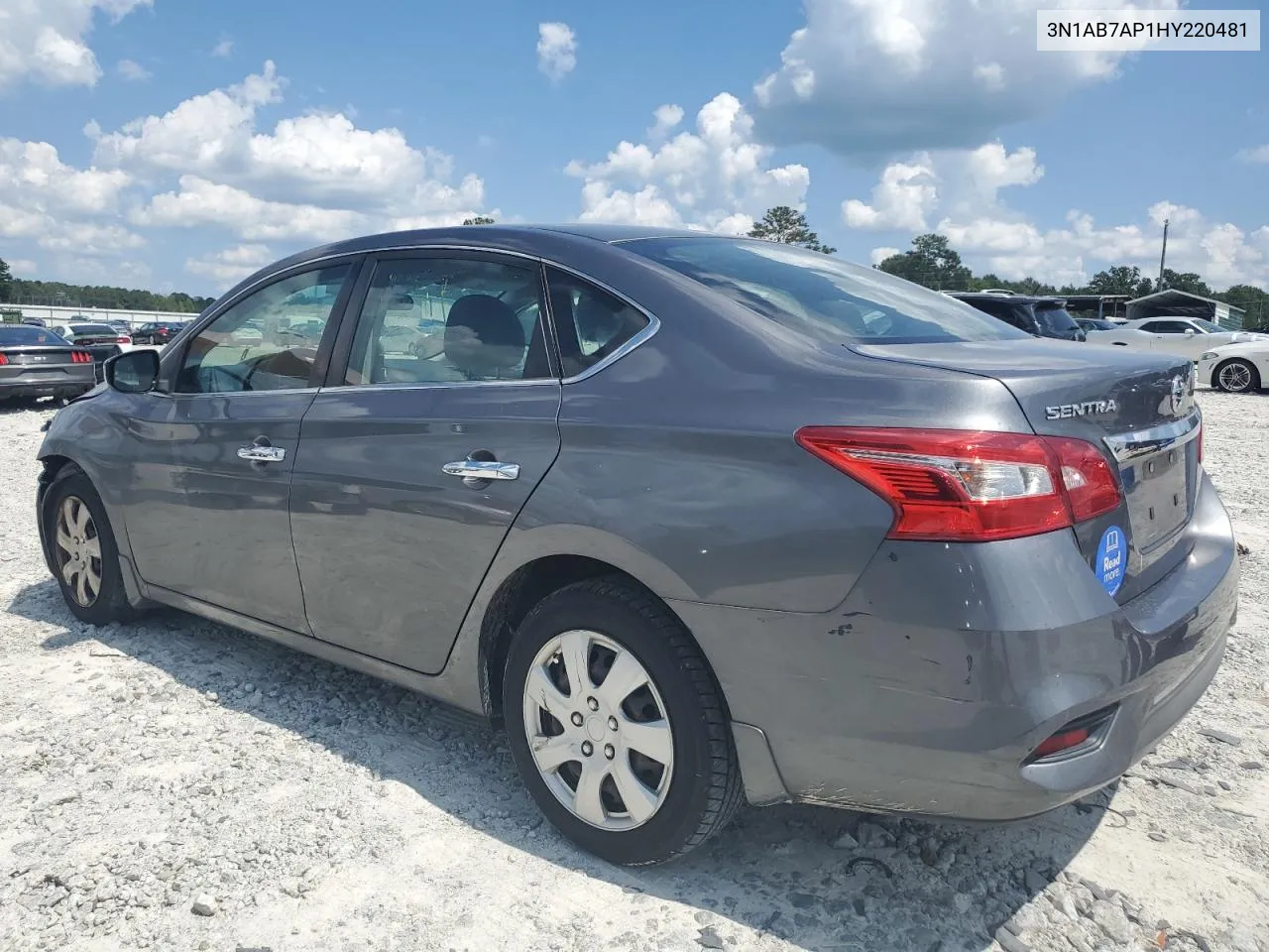 2017 Nissan Sentra S VIN: 3N1AB7AP1HY220481 Lot: 66600864