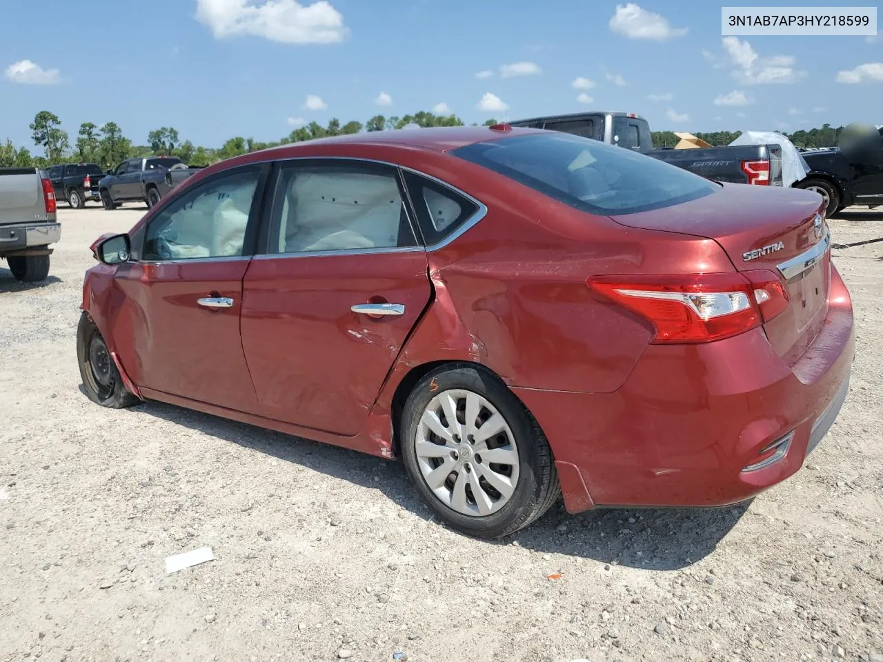 2017 Nissan Sentra S VIN: 3N1AB7AP3HY218599 Lot: 66706154