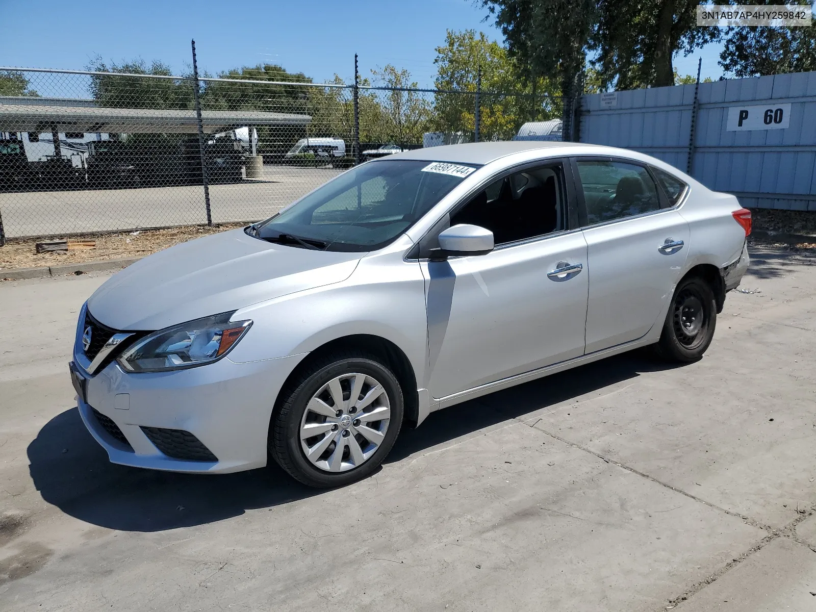 2017 Nissan Sentra S VIN: 3N1AB7AP4HY259842 Lot: 66987144