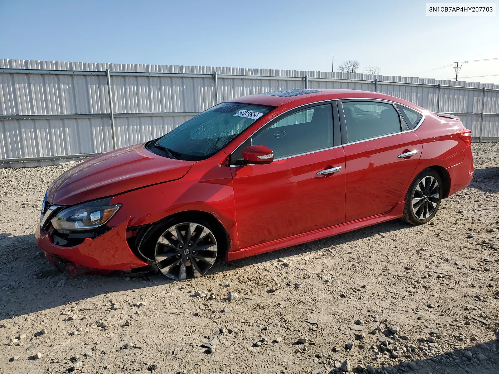 3N1CB7AP4HY207703 2017 Nissan Sentra Sr Turbo