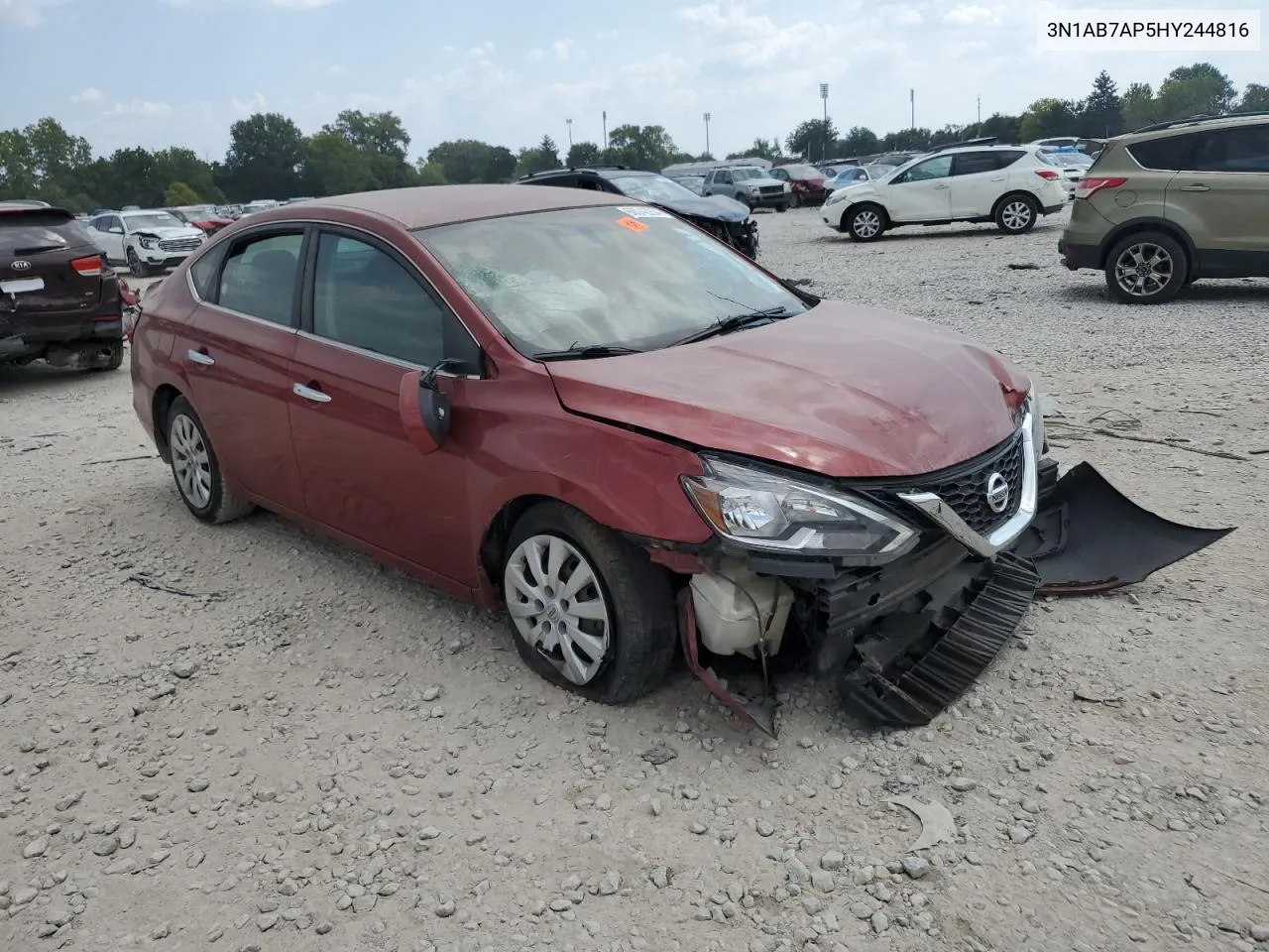 2017 Nissan Sentra S VIN: 3N1AB7AP5HY244816 Lot: 68042294