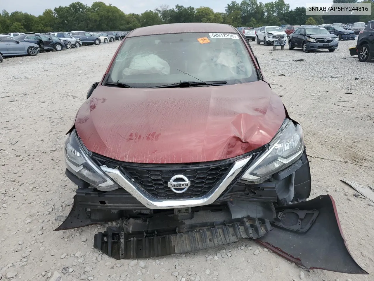 2017 Nissan Sentra S VIN: 3N1AB7AP5HY244816 Lot: 68042294