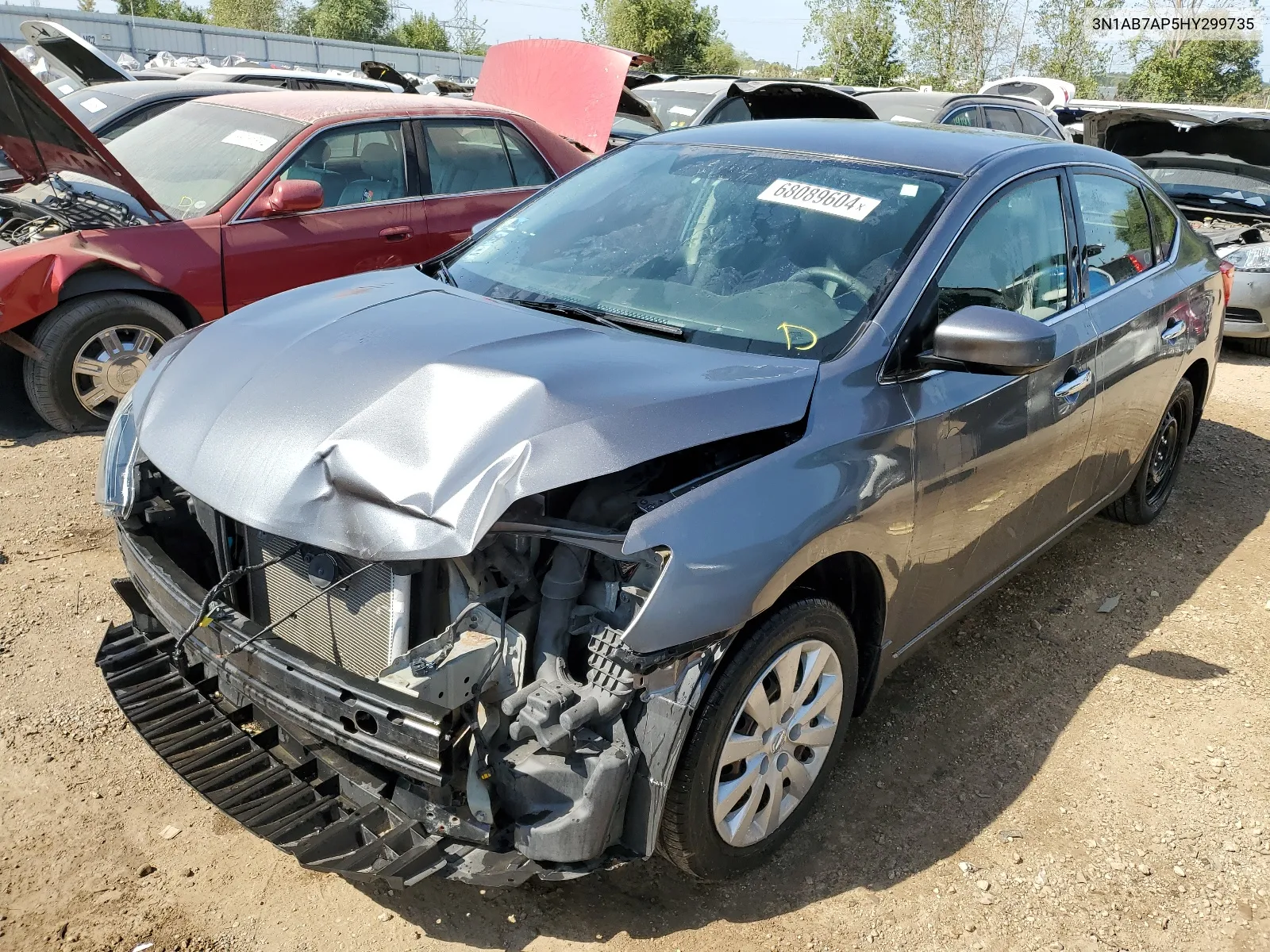 2017 Nissan Sentra S VIN: 3N1AB7AP5HY299735 Lot: 68089604