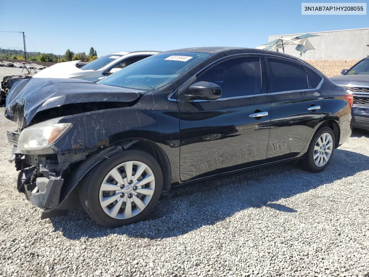 3N1AB7AP1HY208055 2017 Nissan Sentra S