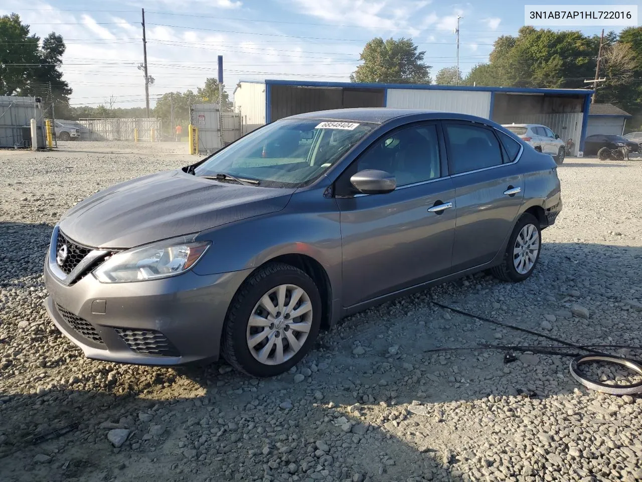 2017 Nissan Sentra S VIN: 3N1AB7AP1HL722016 Lot: 68548404