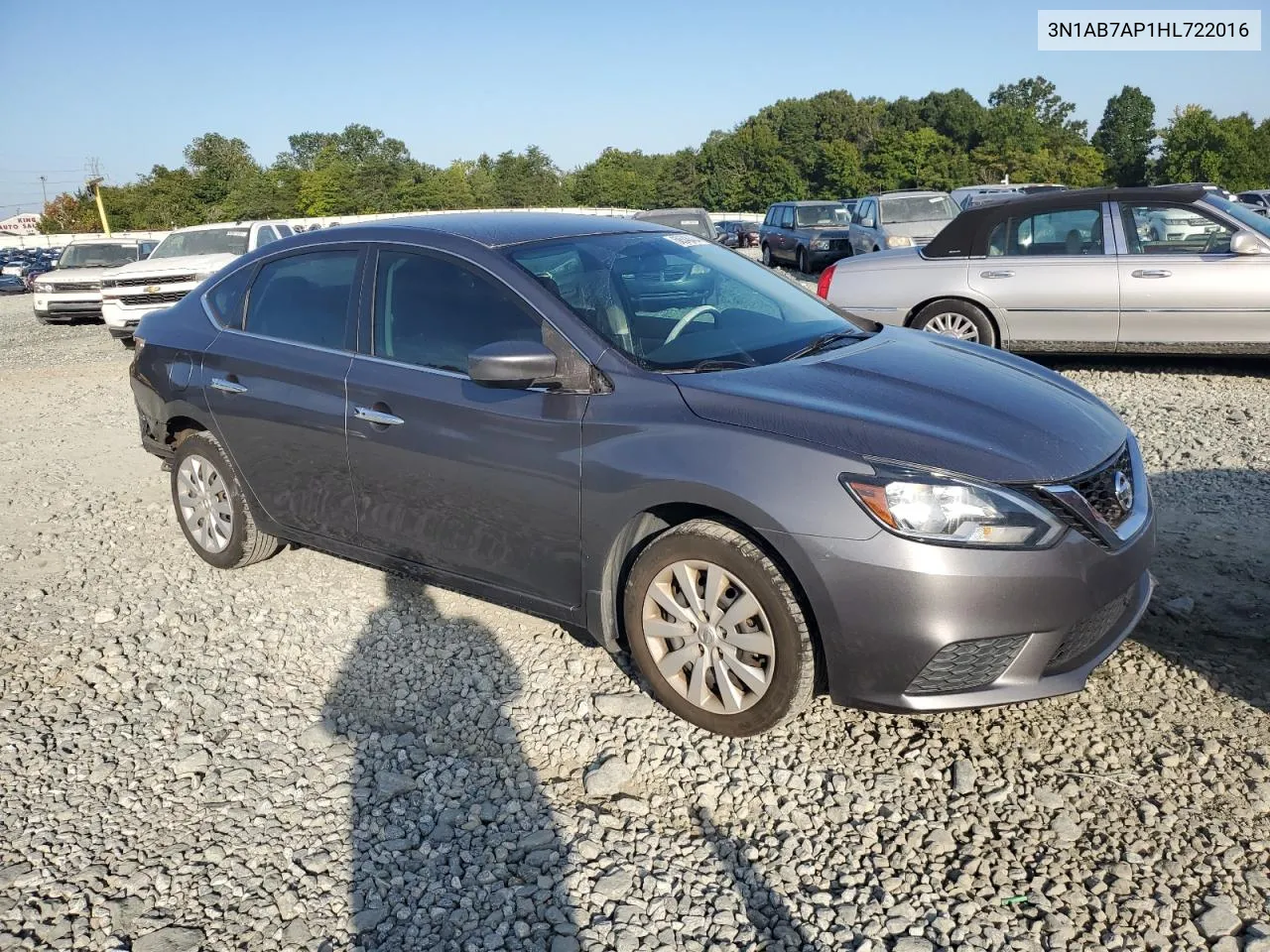 2017 Nissan Sentra S VIN: 3N1AB7AP1HL722016 Lot: 68548404