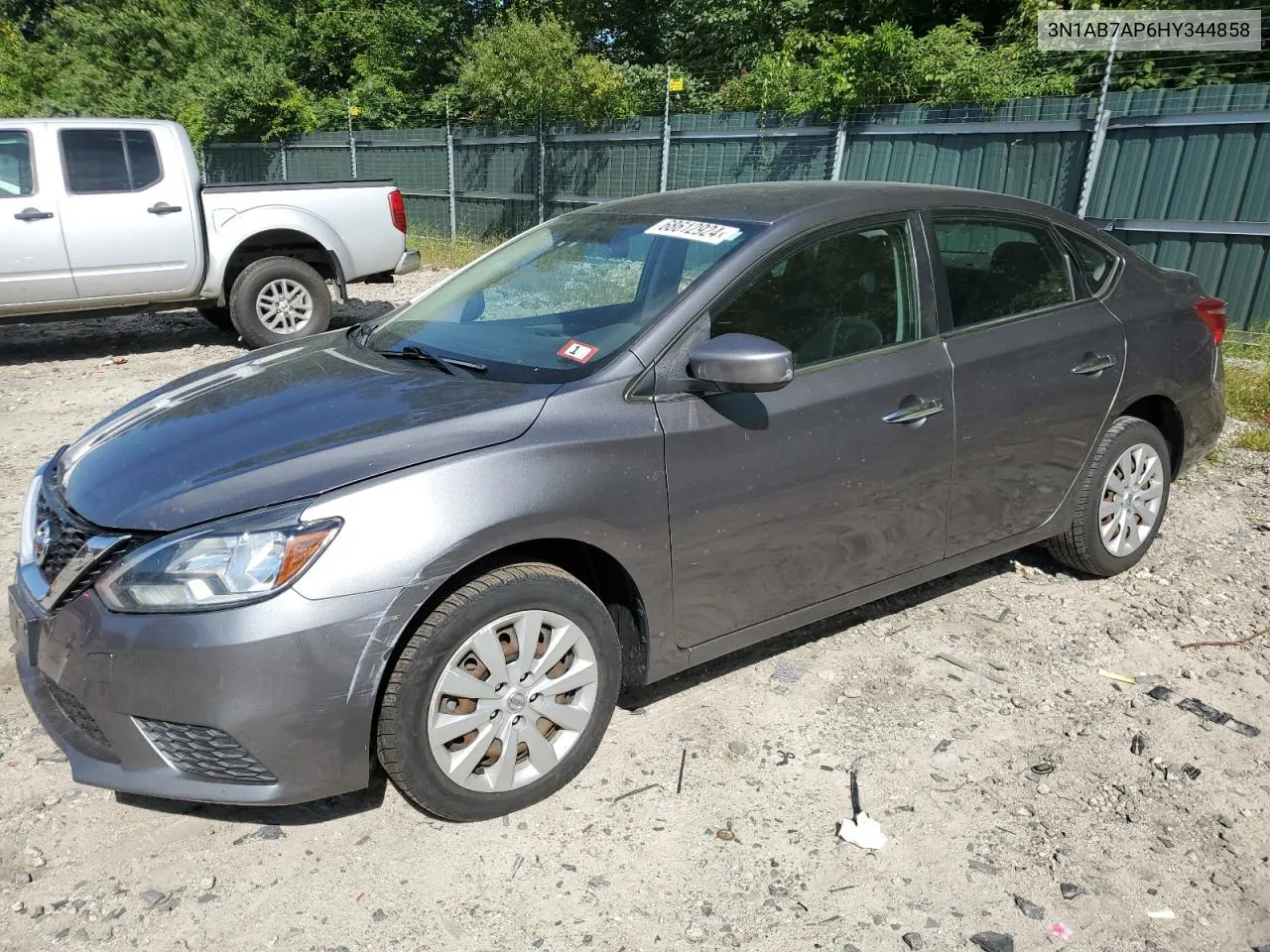 2017 Nissan Sentra S VIN: 3N1AB7AP6HY344858 Lot: 68612924