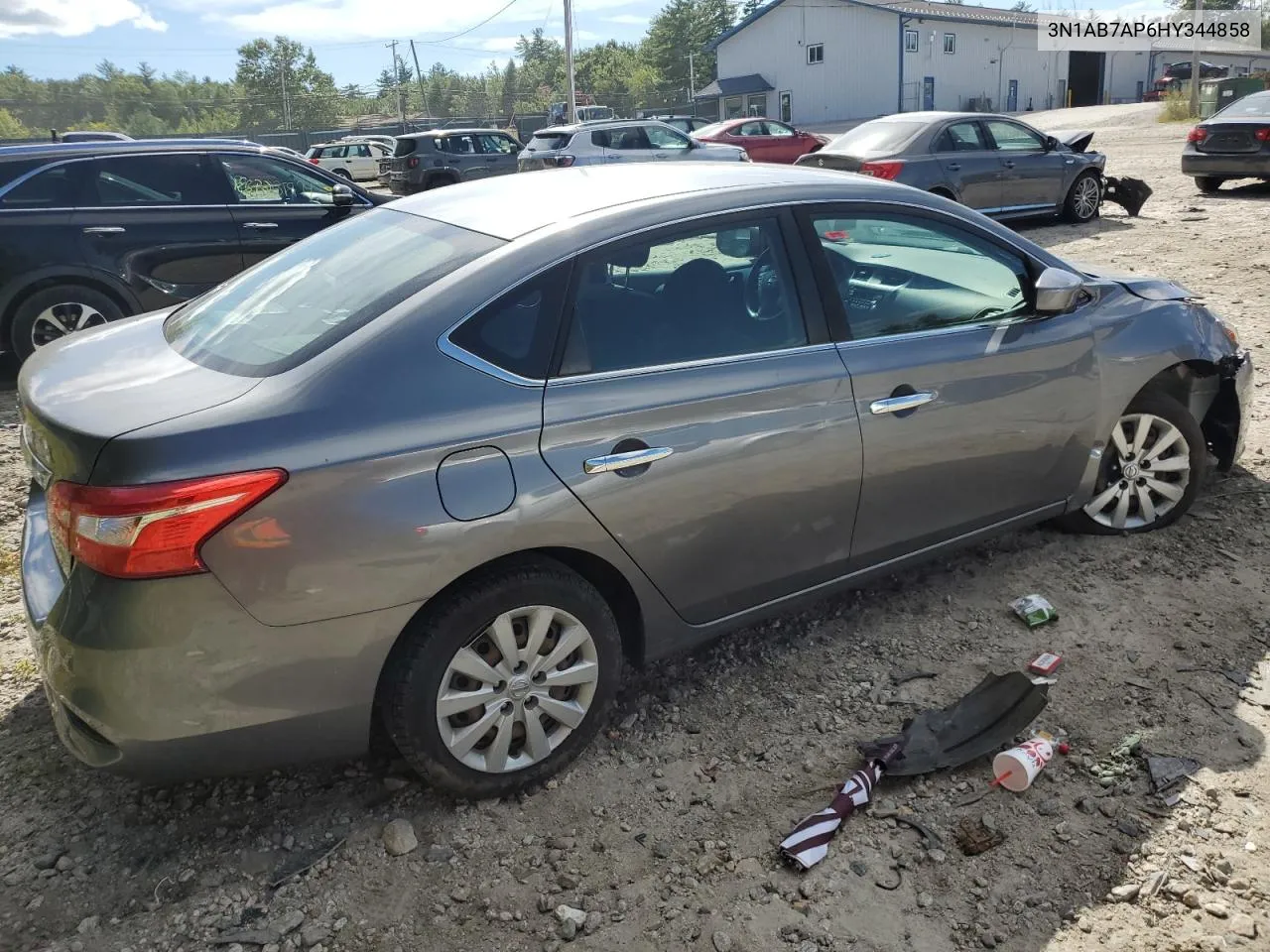 2017 Nissan Sentra S VIN: 3N1AB7AP6HY344858 Lot: 68612924