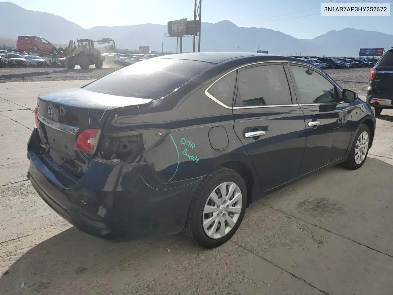 2017 Nissan Sentra S VIN: 3N1AB7AP3HY252672 Lot: 68745424