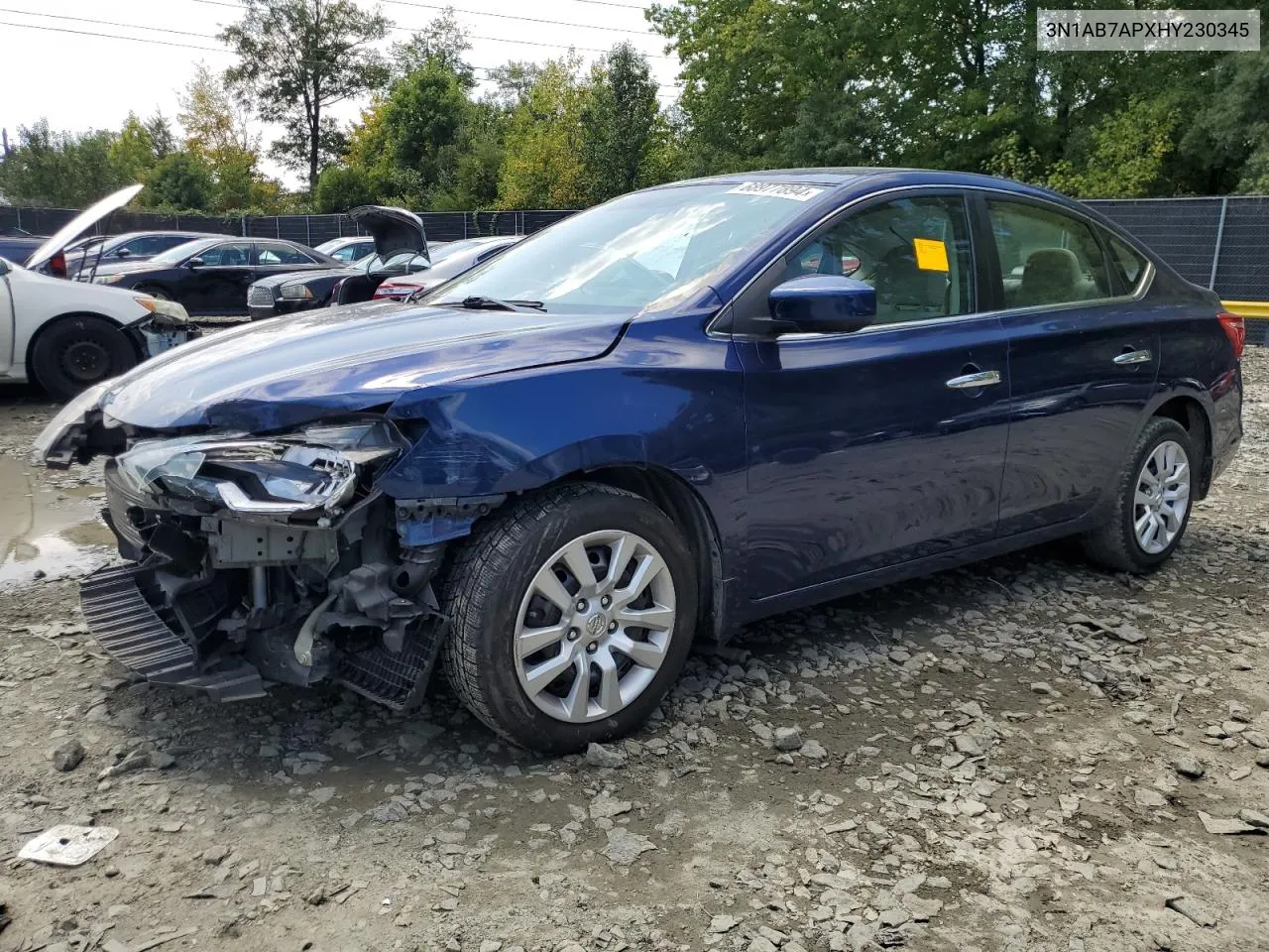 2017 Nissan Sentra S VIN: 3N1AB7APXHY230345 Lot: 68977894