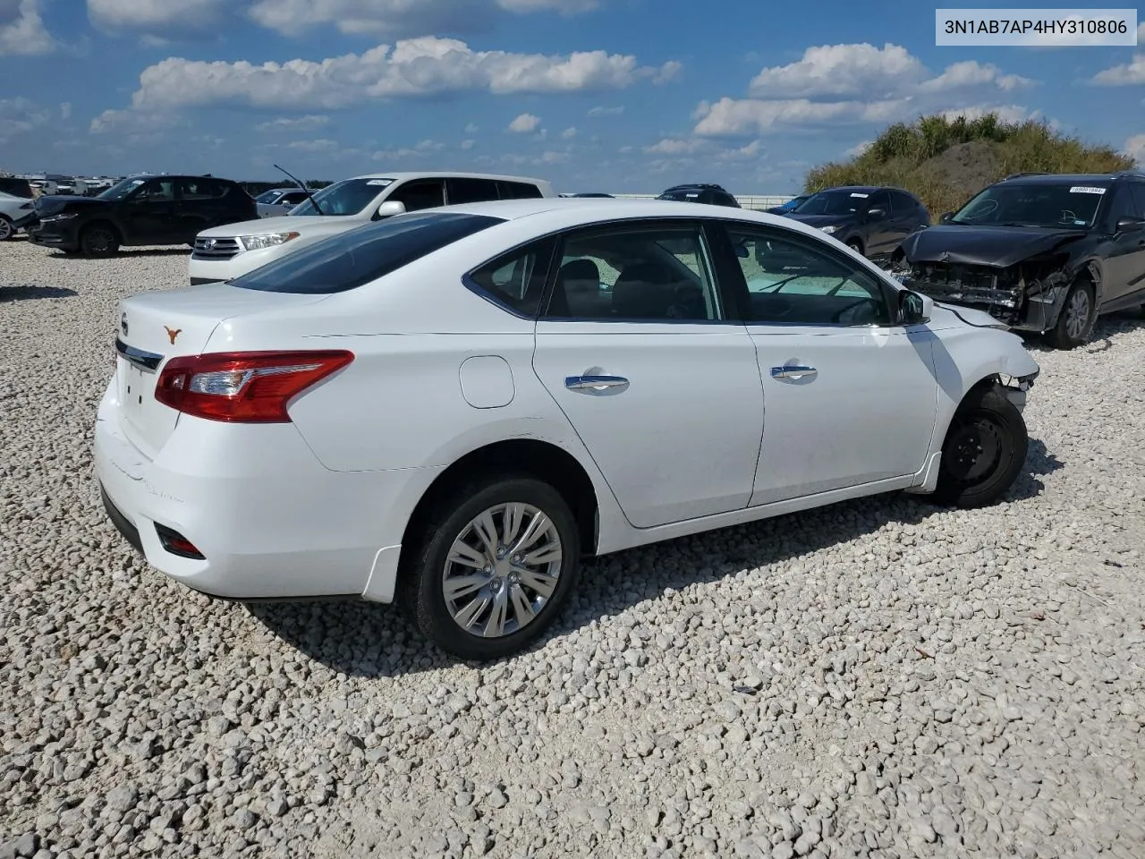 2017 Nissan Sentra S VIN: 3N1AB7AP4HY310806 Lot: 69296374