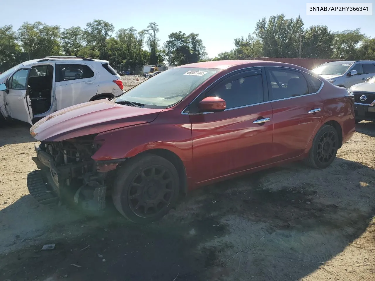 2017 Nissan Sentra S VIN: 3N1AB7AP2HY366341 Lot: 69367144