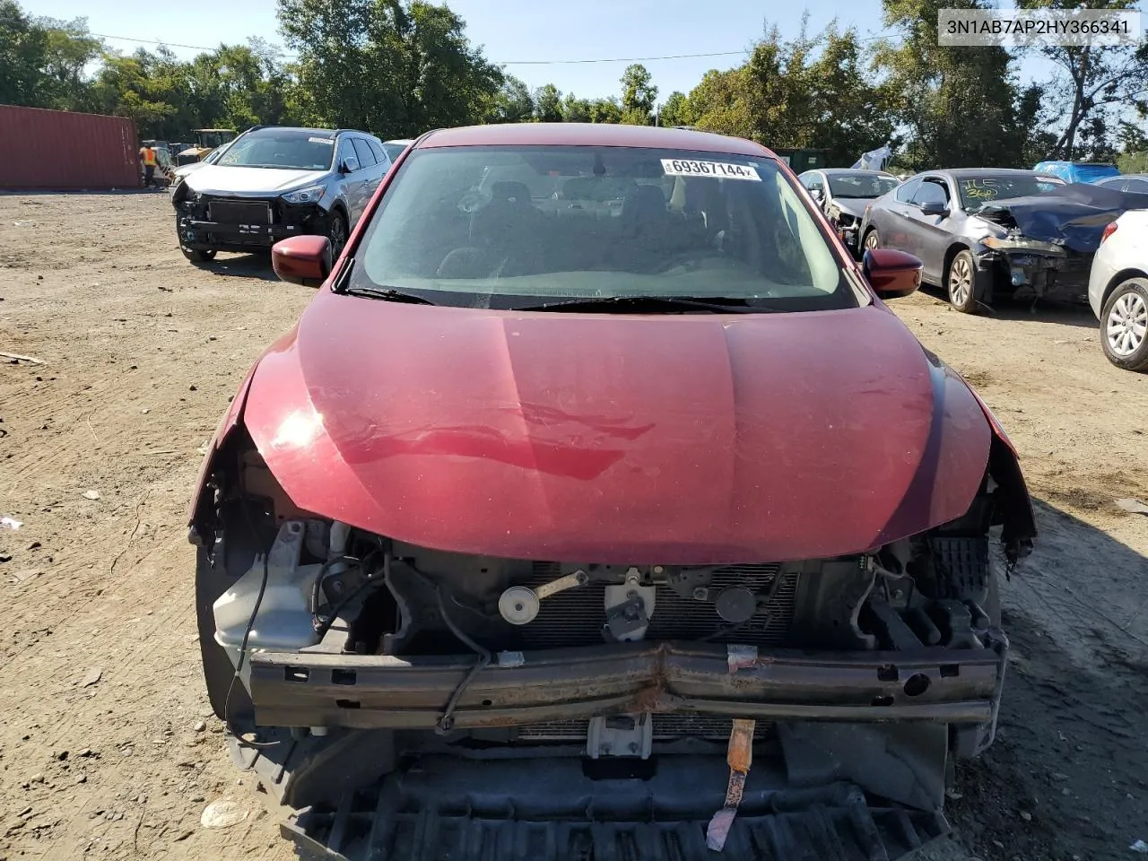 2017 Nissan Sentra S VIN: 3N1AB7AP2HY366341 Lot: 69367144