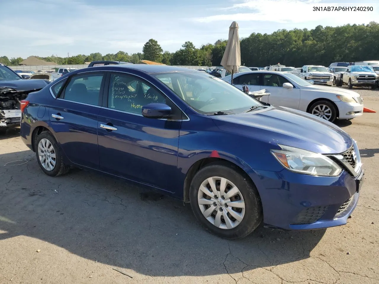 2017 Nissan Sentra S VIN: 3N1AB7AP6HY240290 Lot: 69864354