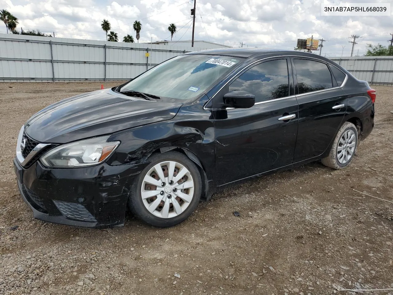 2017 Nissan Sentra S VIN: 3N1AB7AP5HL668039 Lot: 70047014