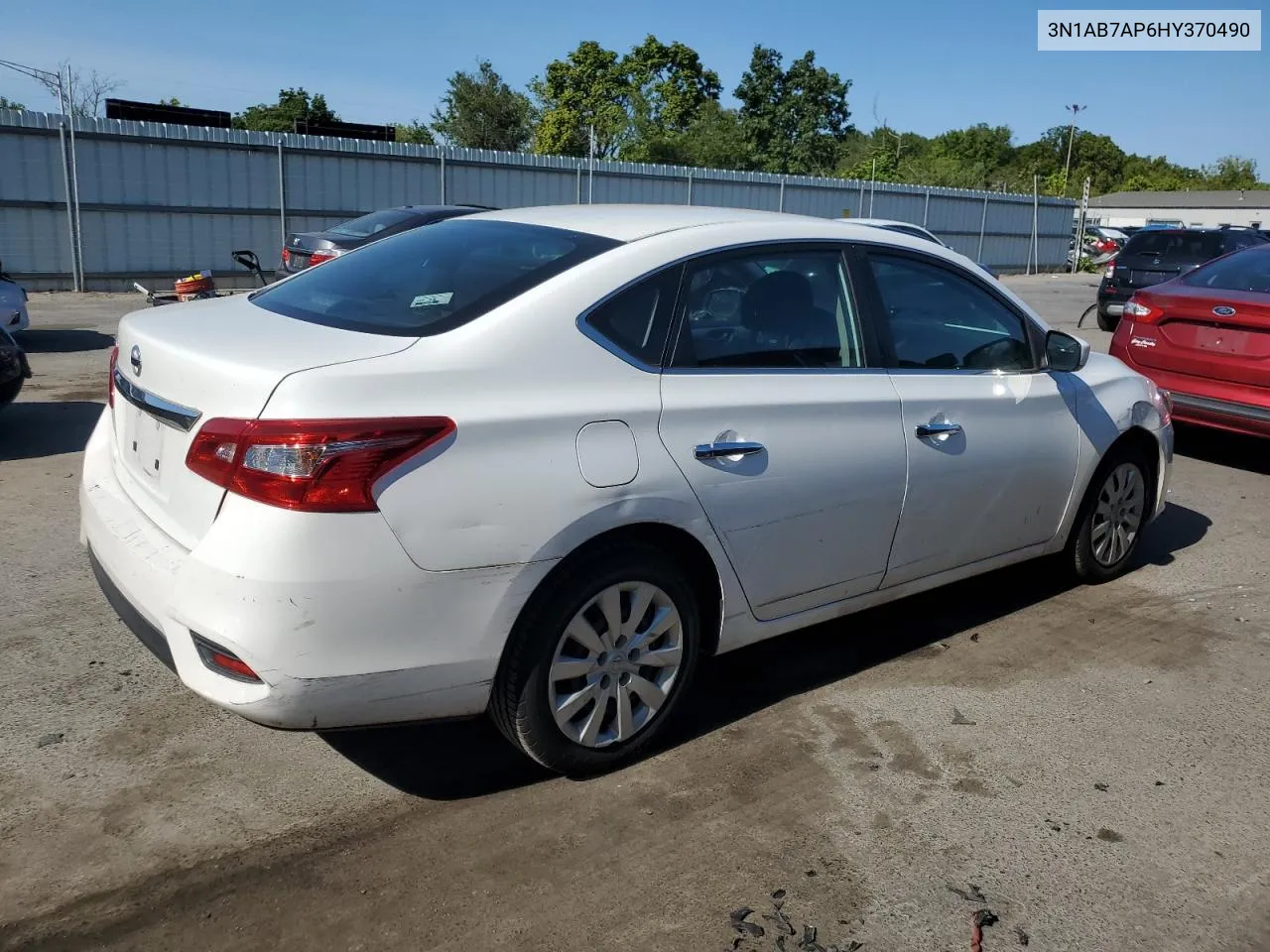 2017 Nissan Sentra S VIN: 3N1AB7AP6HY370490 Lot: 70135914