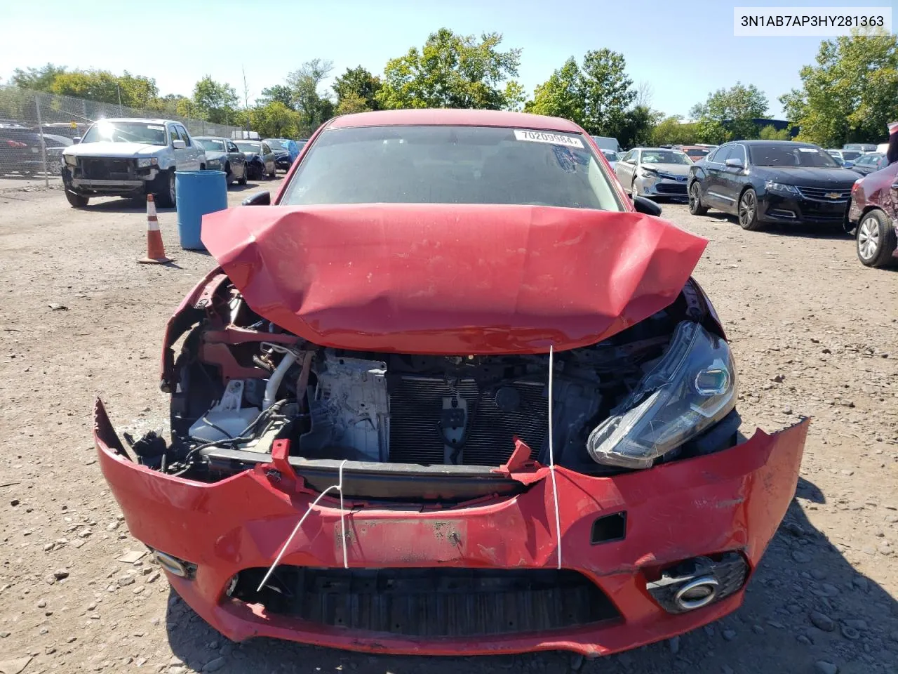 2017 Nissan Sentra S VIN: 3N1AB7AP3HY281363 Lot: 70209984