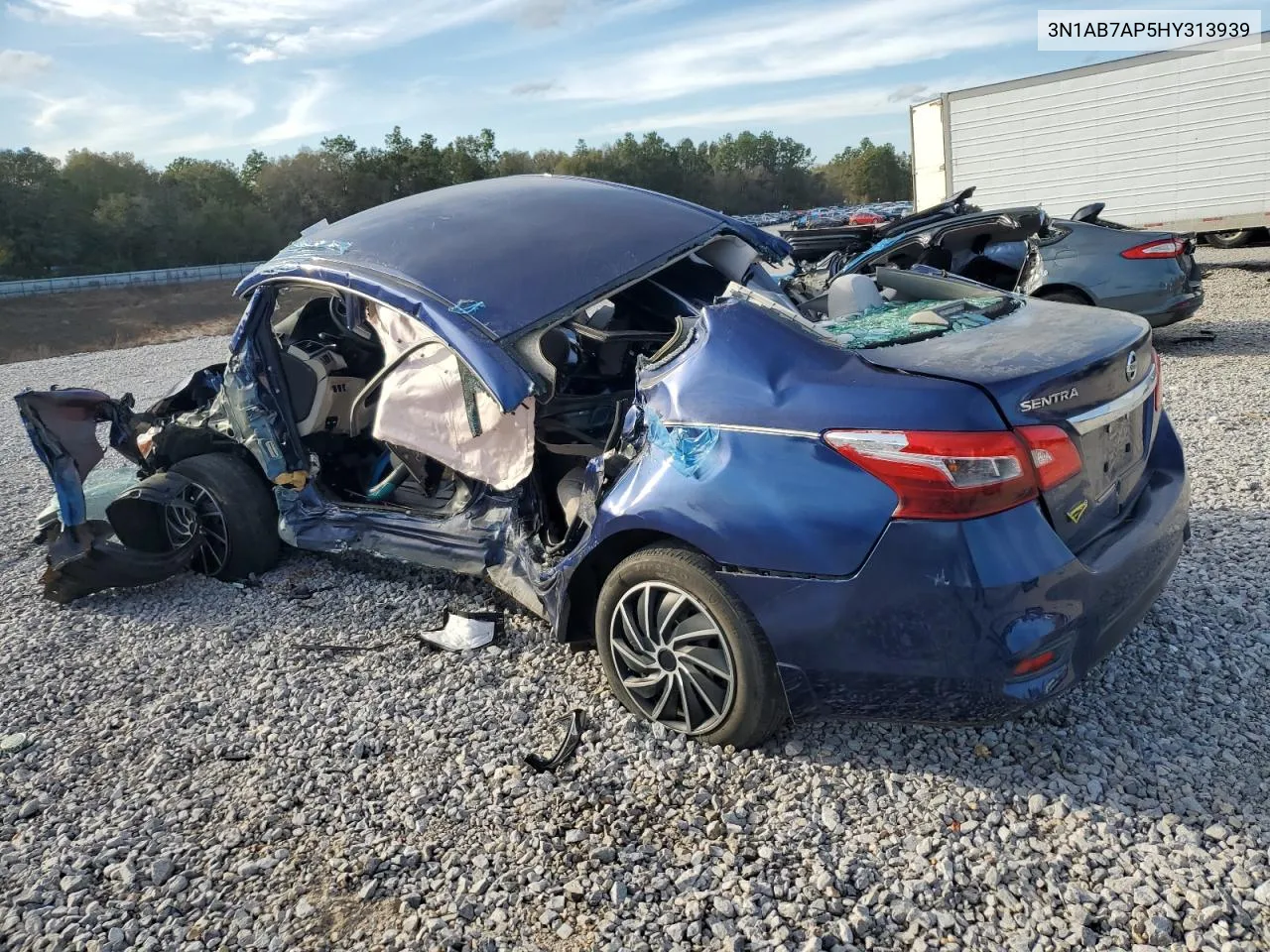 2017 Nissan Sentra S VIN: 3N1AB7AP5HY313939 Lot: 70308803