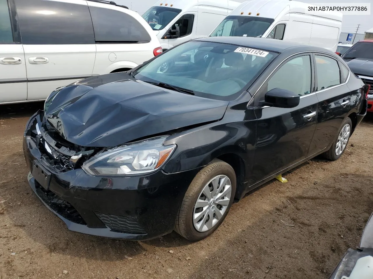 2017 Nissan Sentra S VIN: 3N1AB7AP0HY377886 Lot: 70341124