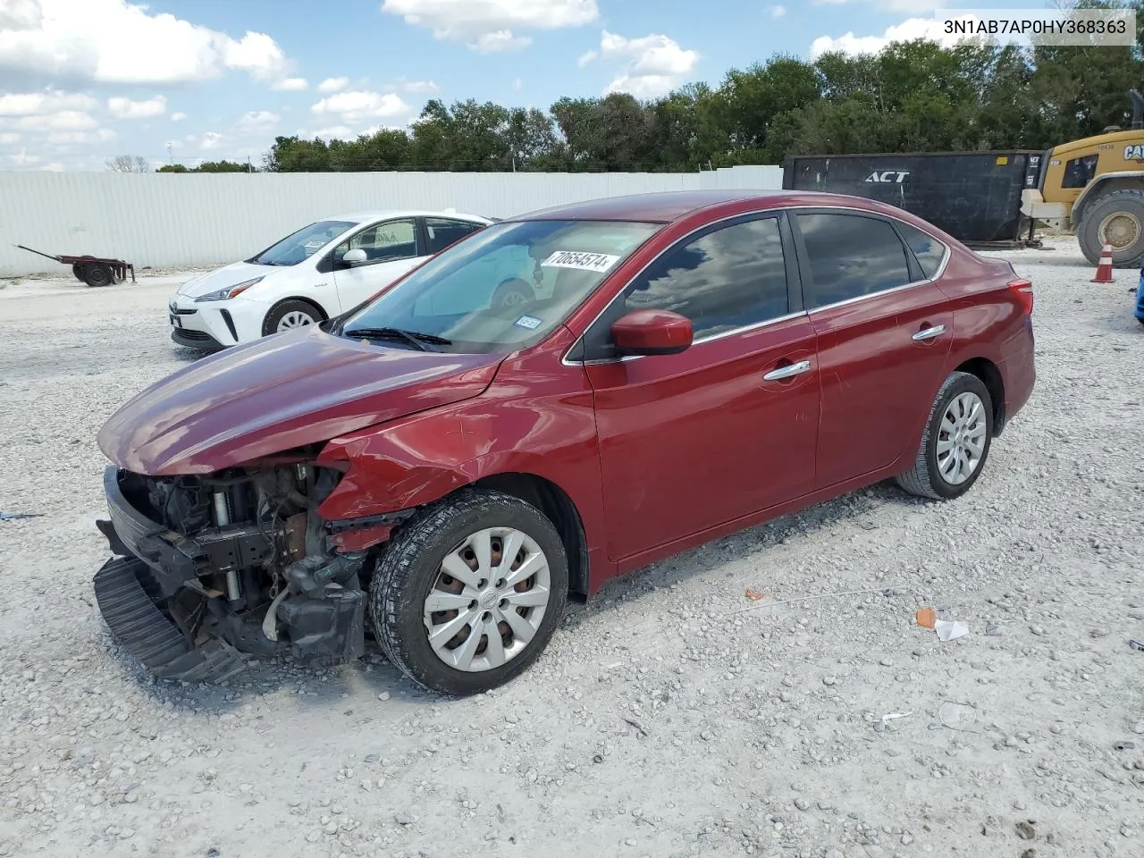 2017 Nissan Sentra S VIN: 3N1AB7AP0HY368363 Lot: 70654574