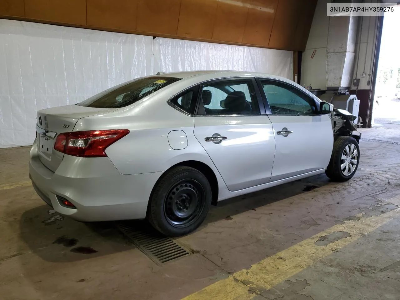 3N1AB7AP4HY359276 2017 Nissan Sentra S